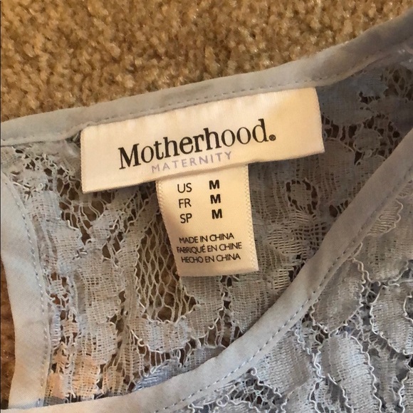 Motherhood Maternity Tops - Motherhood Maternity blue lace top